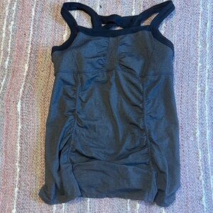 Athleta fun rusched Black and Gray Tank Top